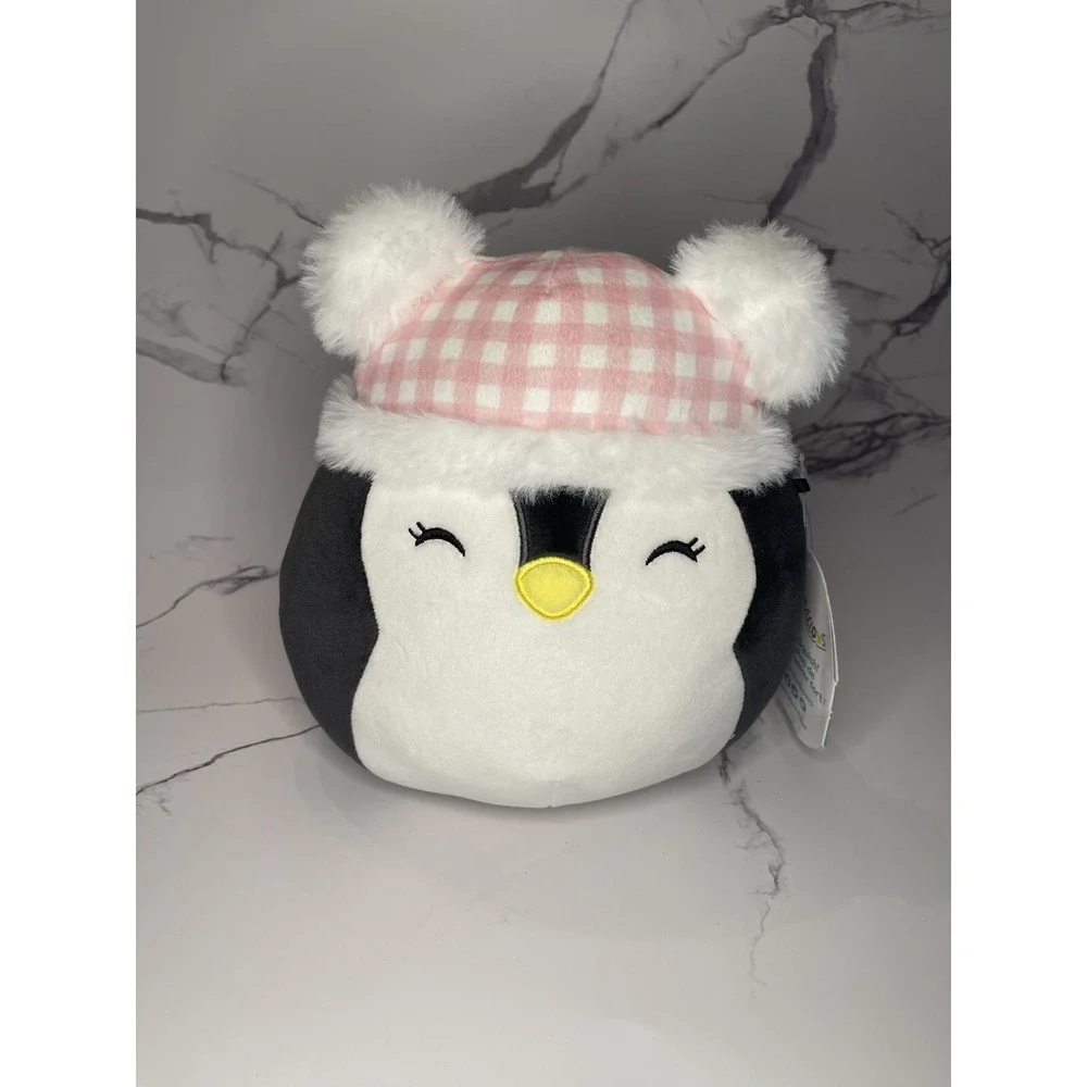 Christmas Squishmallows Luna The Penguin With Pink Gingham Hat 8